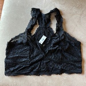 NWT Black Lace Racerback Wireless Bra